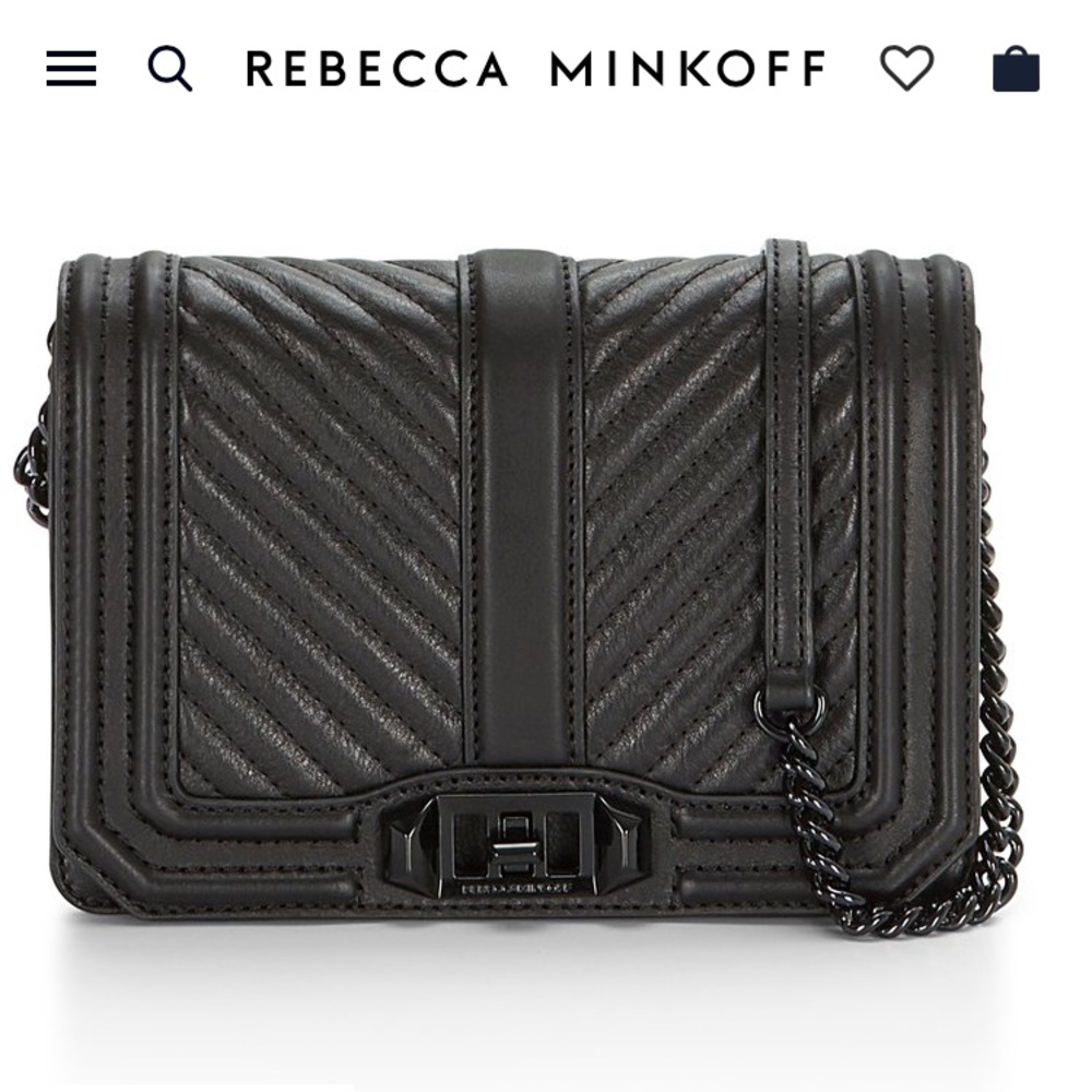 REBECCA MINKOFF cross body black purse